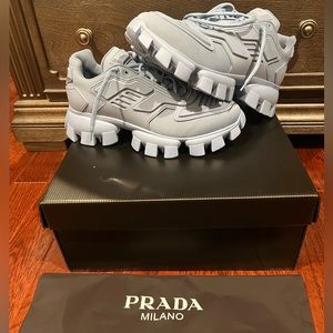 Baby blue men’s Prada cloud buster sneakers